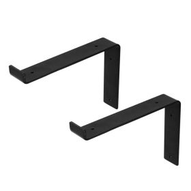 2Pack Wall Mounted Shelf Bracket Heavy Duty L-Shaped Metal Shelf Bracket Rack Support with Screws Set T3 GPCT1989 (Option: T3)