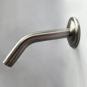 Shower Arm with Flange, 1/2 NPT Tapered Threads, Rain Shower Head Arm, Wall Mount Shower Extension Arm (Option: Default Title)