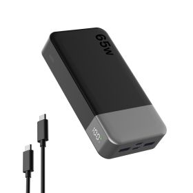 N Obis Portable Charger, 65W PD Fast Charging 20000mAh Type-C Small Compact Power Bank For Phone, Tablet, Laptop (Option: Black-65W)