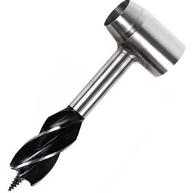 Outdoor Camping Survival Drilling Chopping Wood Tools (Color: Grey, Drill Length: 6.29 in)